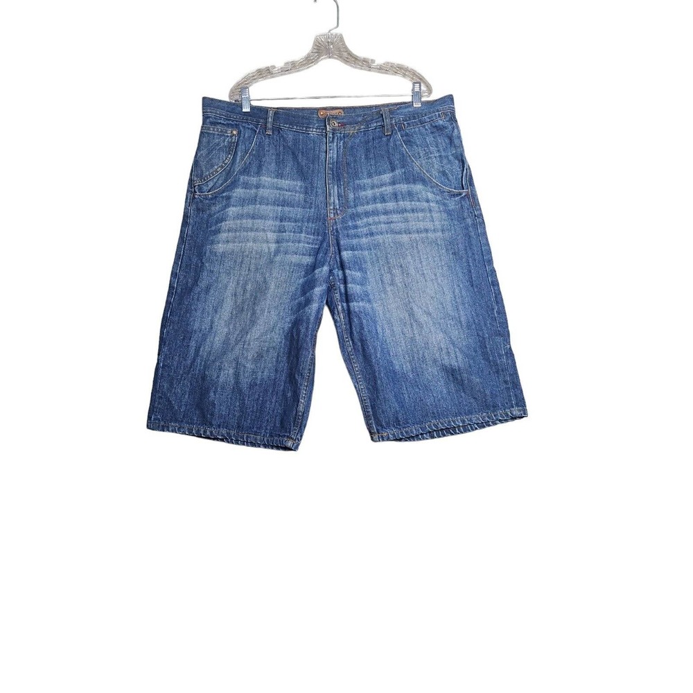 Vintage G-Unit Faded Blue Wash Baggy Denim Shorts Size 38 Y2K Skater